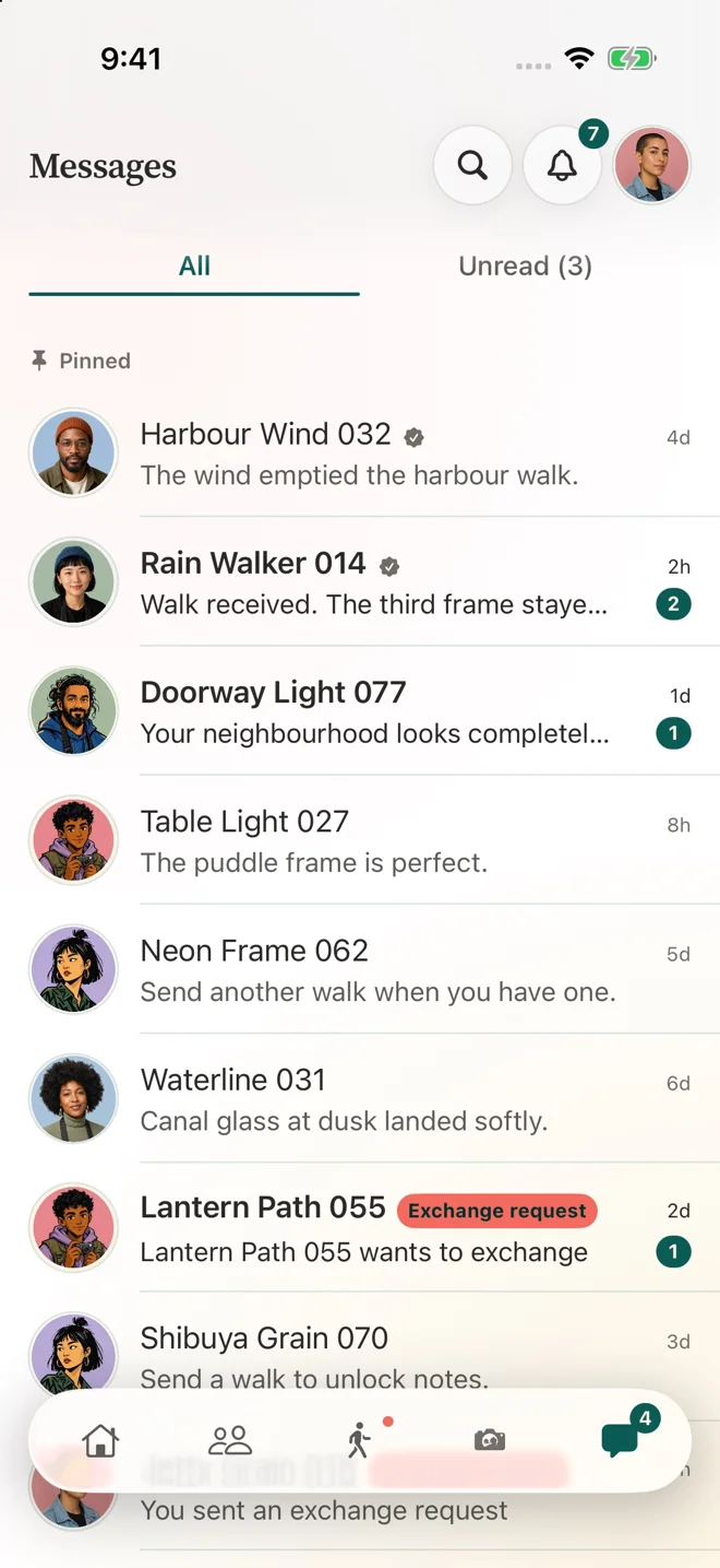 Messages inbox