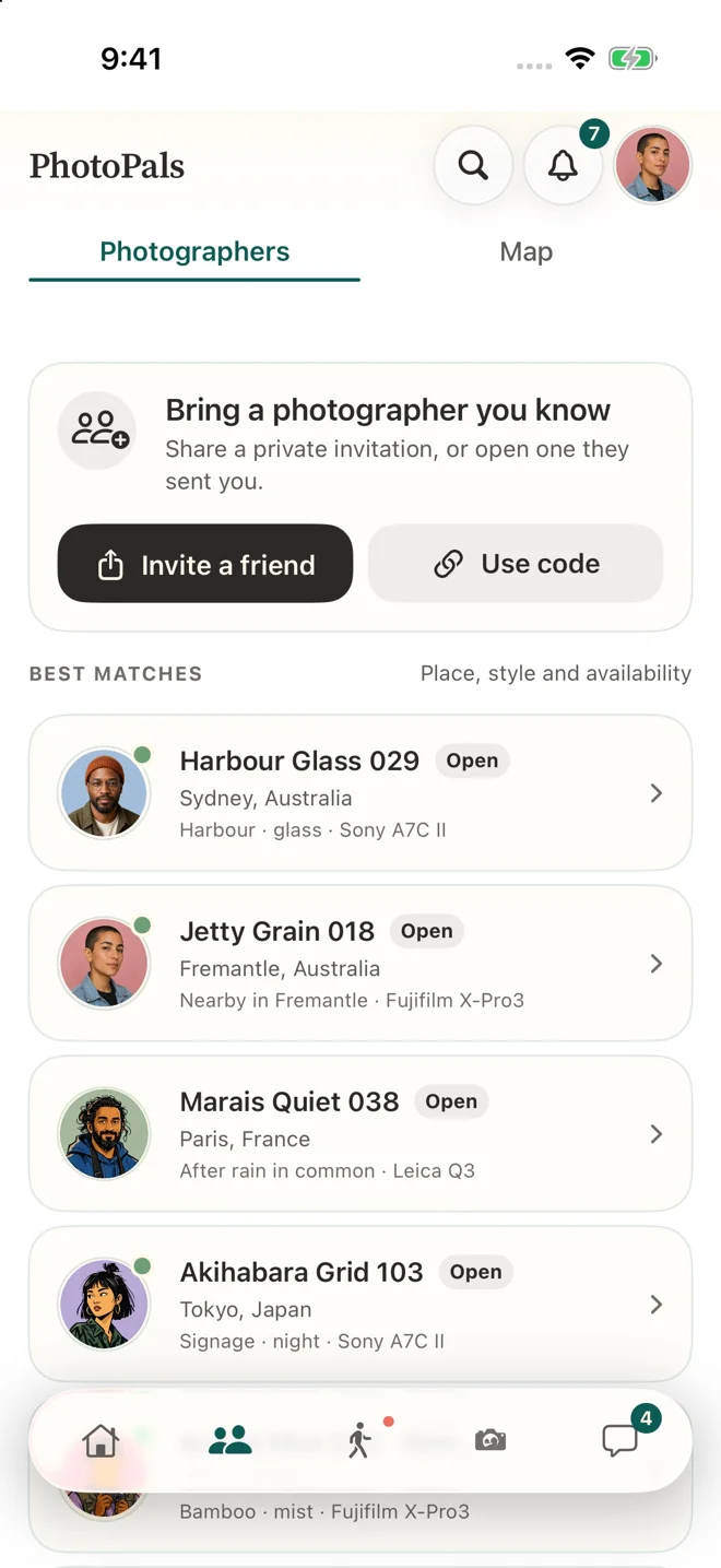 PhotoPals photographer directory